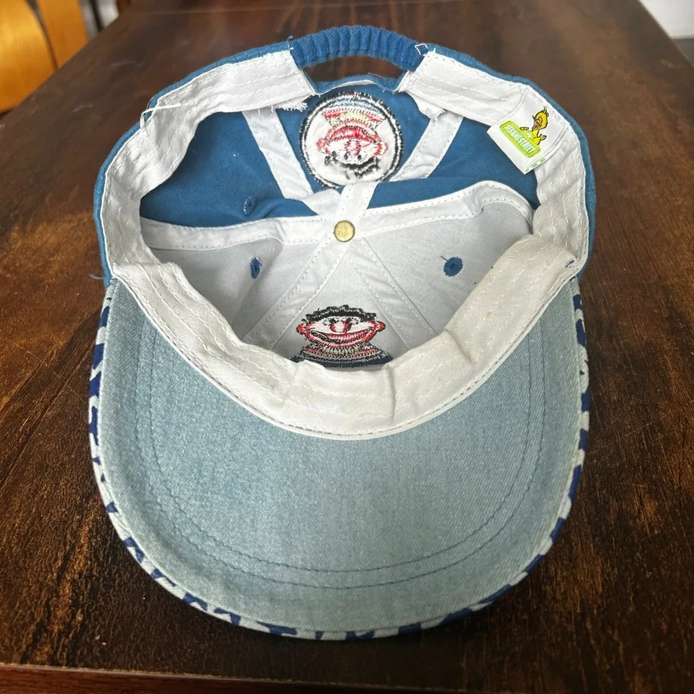 Sesame Street Ernie Blue Star Pattern Kids Baseball Cap‎ Hat Vintage Muppets